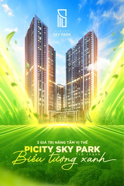 3 giá trị nân tầm vị thế Picity Sky park biểu tượng xanh