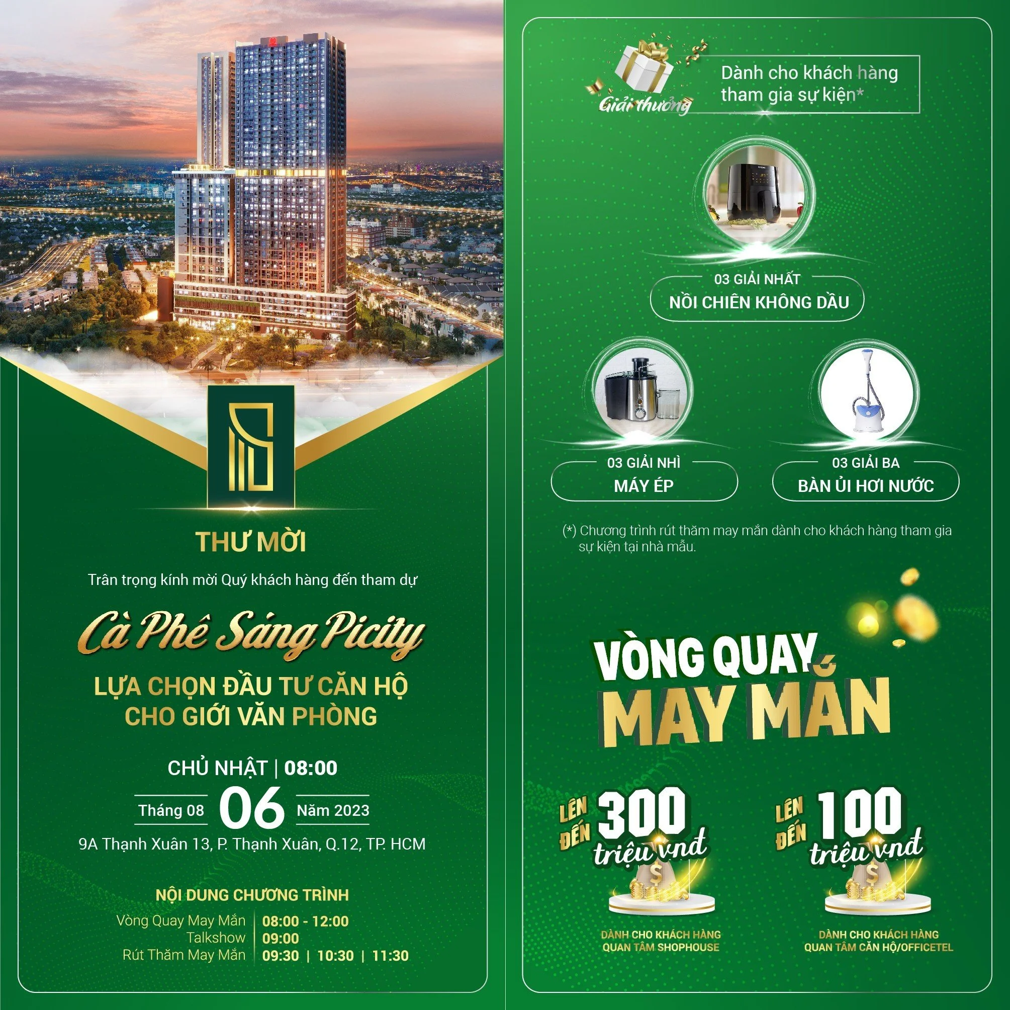 CAFE SANG CUNG PICITY SKY PARK Thư mờ Cafe Sáng cùng Picity Sky Park