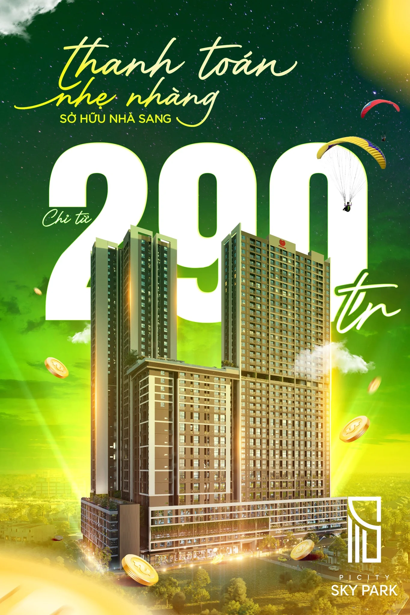 Thanh toan nhe so huu ngay can ho Picity Sky Park