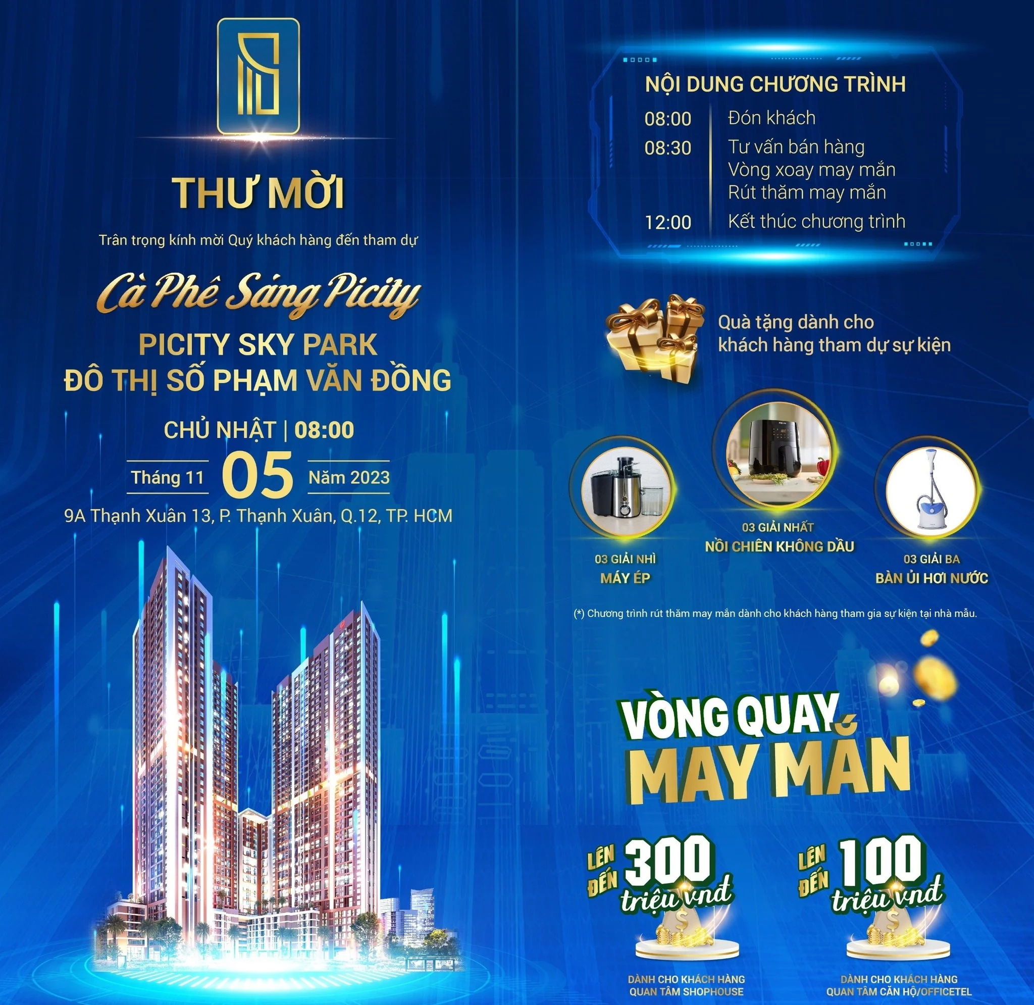 Thư mời Cà phê sáng cùng Picity Bình Dương 05/11/2023
