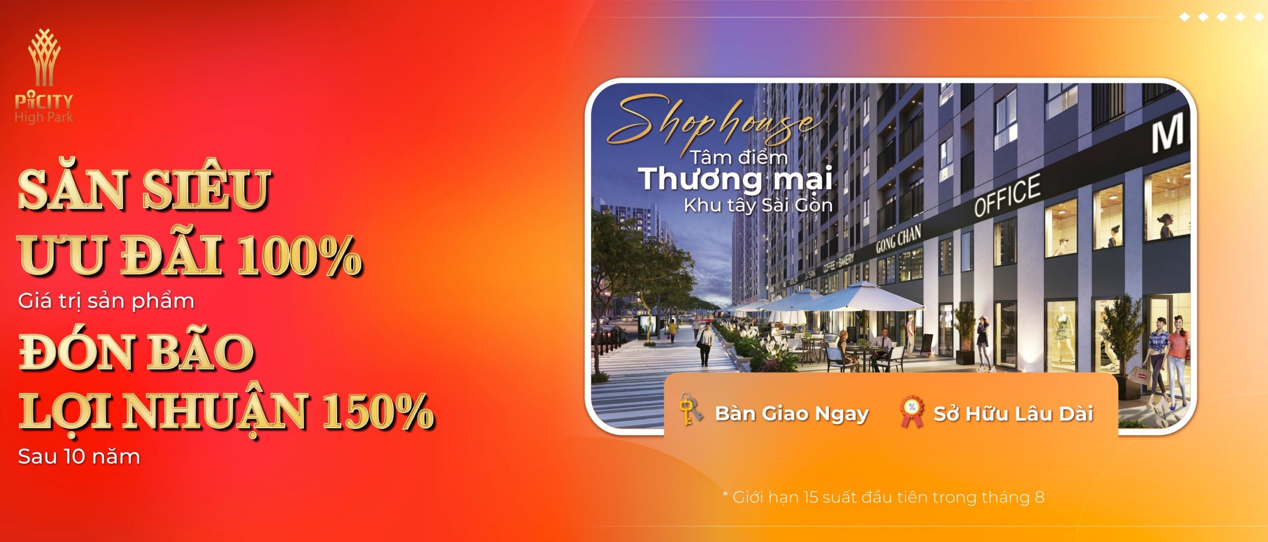 Săn ưu đãi lợi nhuận với Shophouse Picity High Park