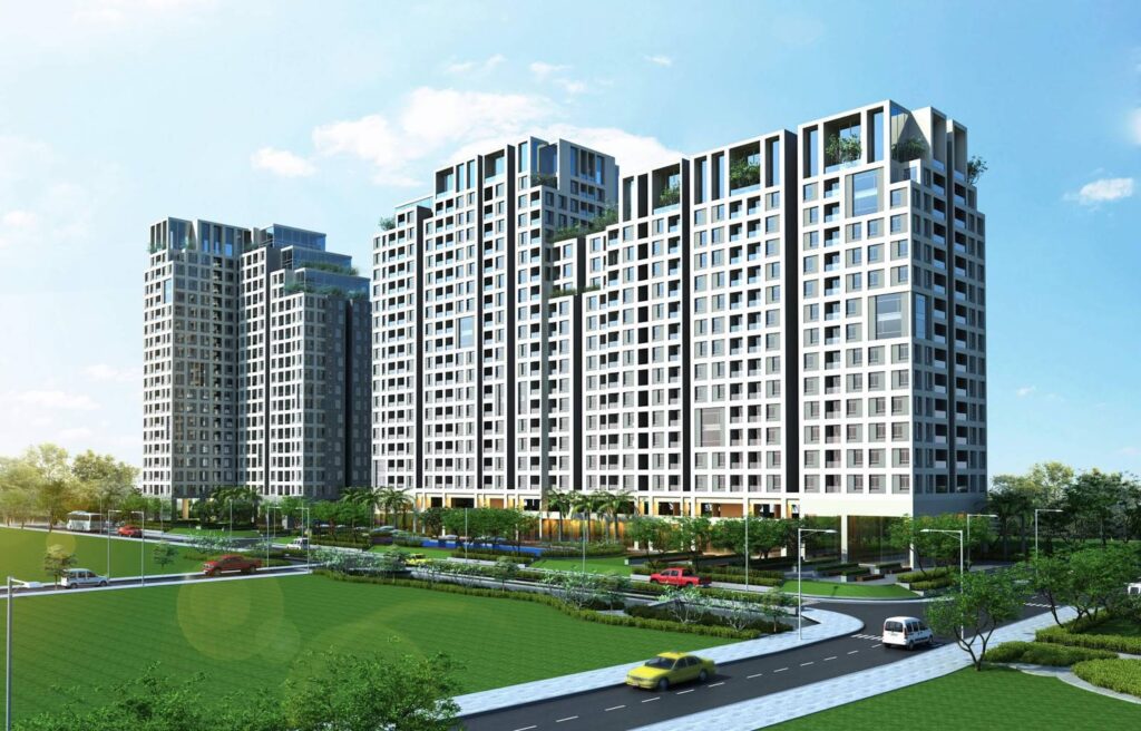 Phối cảnh tổng thể dự án Opal Riverside Đất Xanh Group