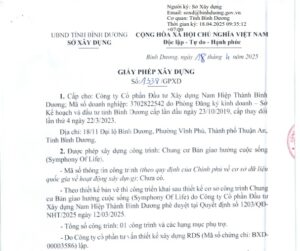 Giấy phép xây dựng Symlife